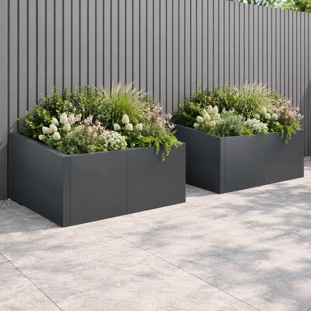 vidaXL Retaining Wall 4 pcs 100 x 100 x 40 cm Steel