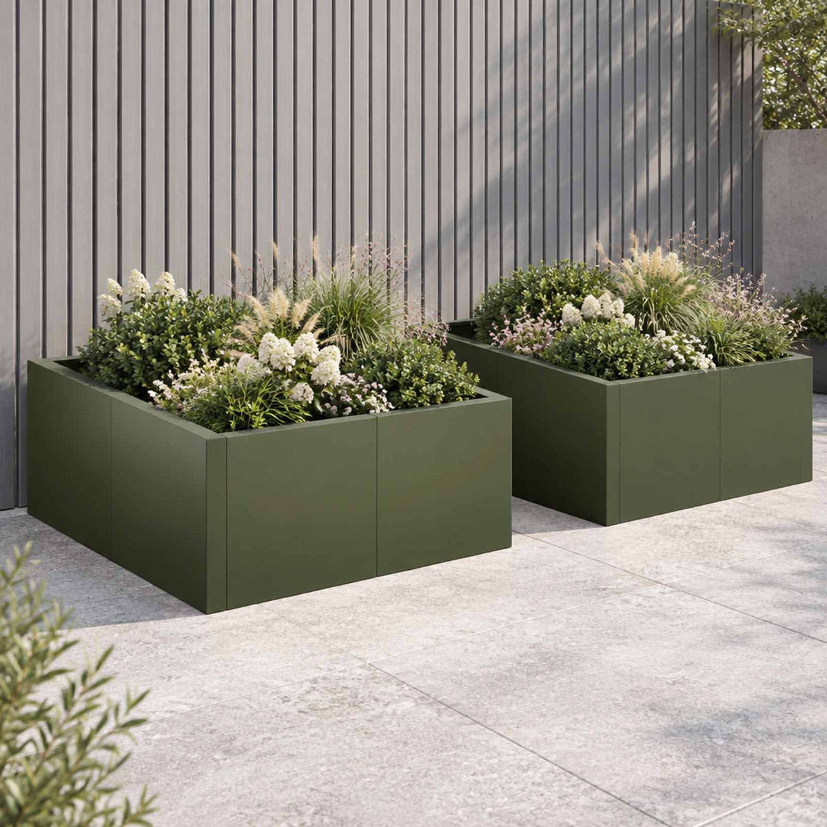 Retaining Wall Steel Olive green