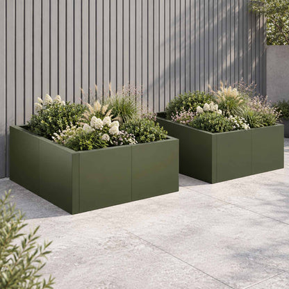 Retaining Wall Steel Olive green