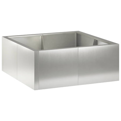 vidaXL Retaining Wall 4 pcs 100 x 100 x 40 cm Stainless Steel Silver 2
