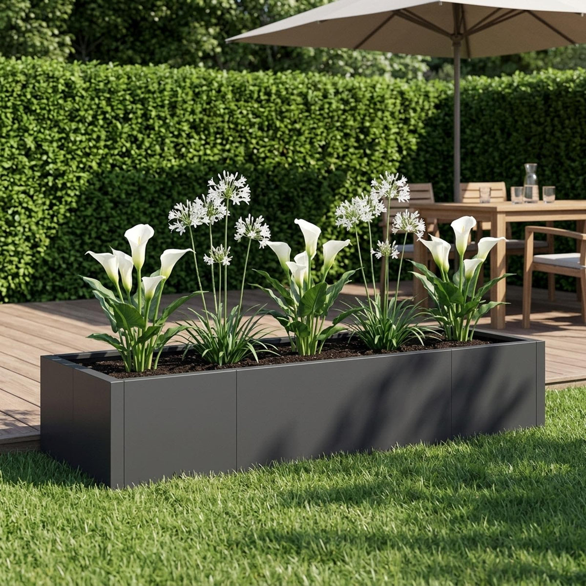 Retaining Wall Steel Black