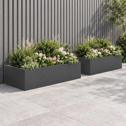 Retaining Wall 6 pcs 200 x 100 x 40 cm Steel Anthracite
