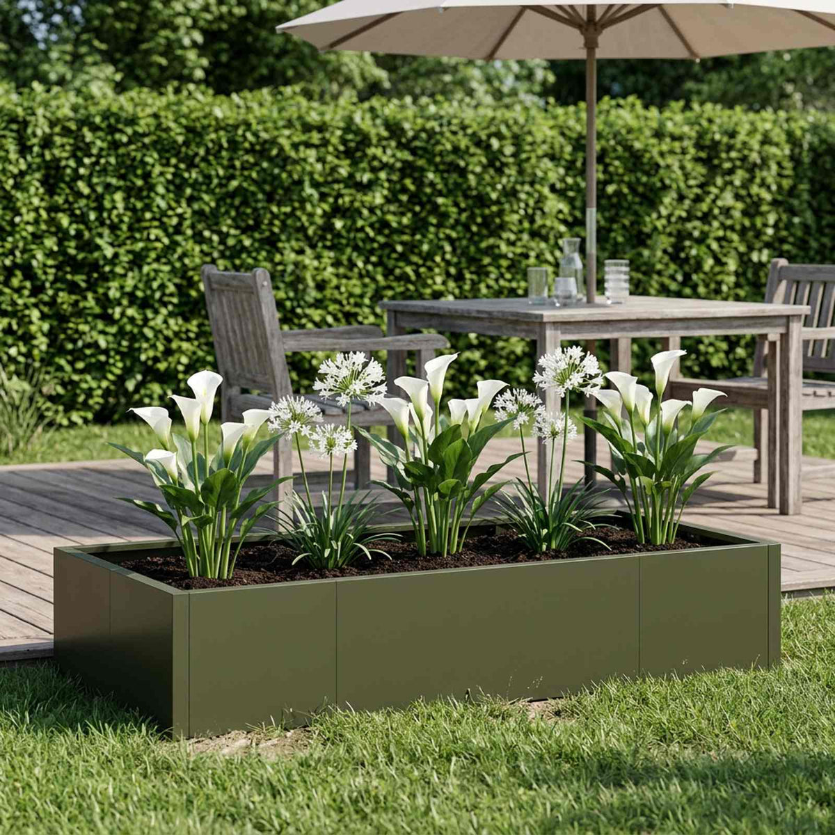 Retaining Wall Steel Olive green