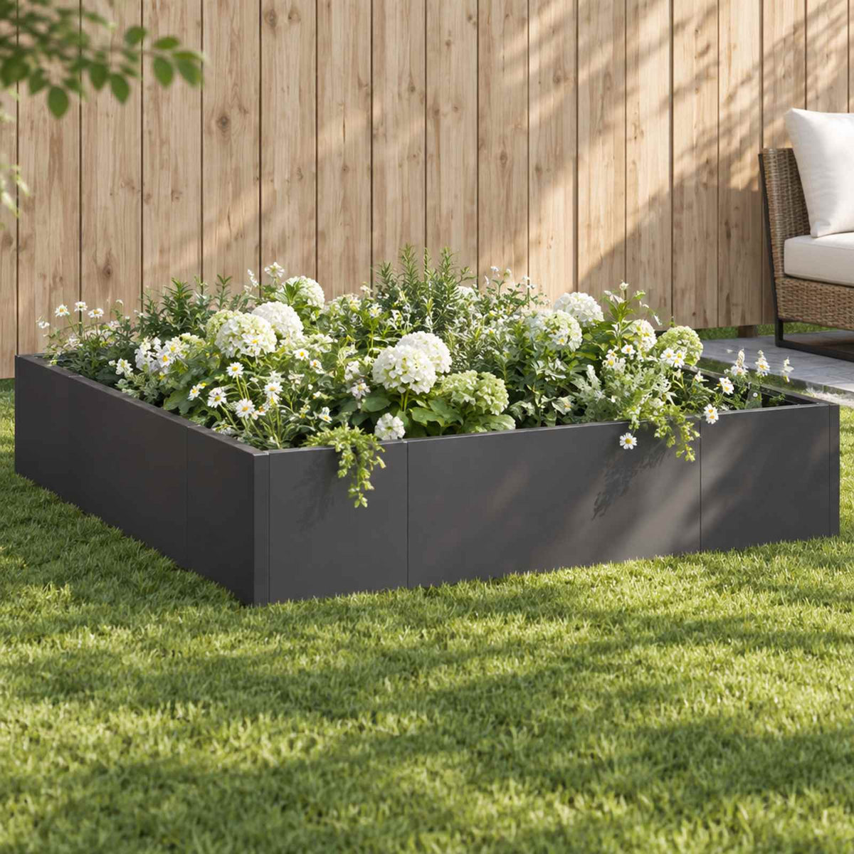 vidaXL Retaining Wall 8 pcs 300 x 100 x 50 cm Steel Black 1