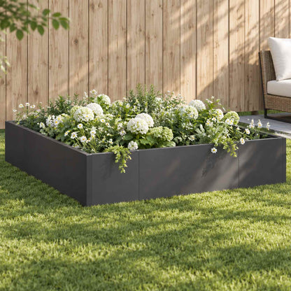 vidaXL Retaining Wall 8 pcs 300 x 100 x 50 cm Steel Black 1