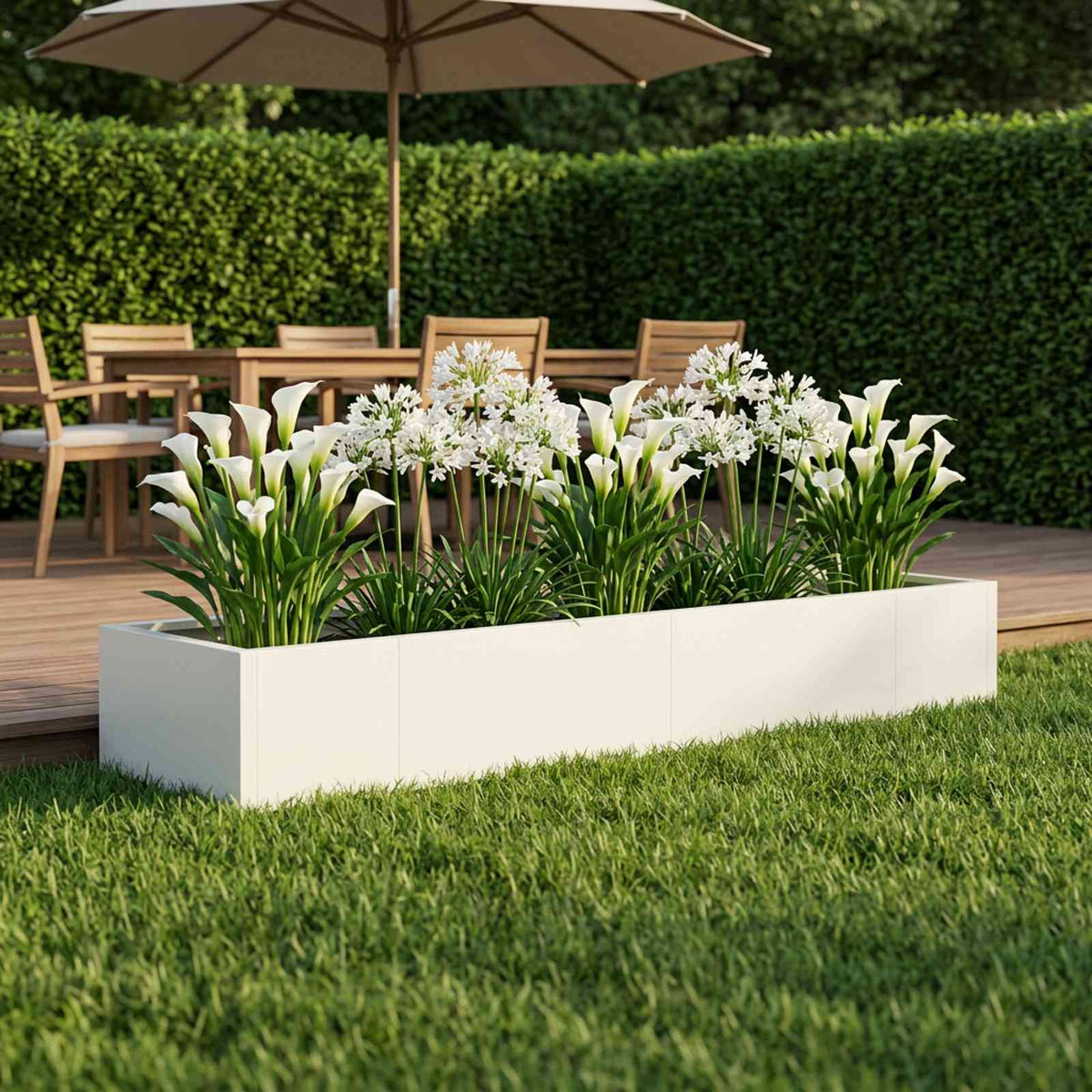 vidaXL Retaining Wall 8 pcs 300 x 100 x 50 cm Steel White 3