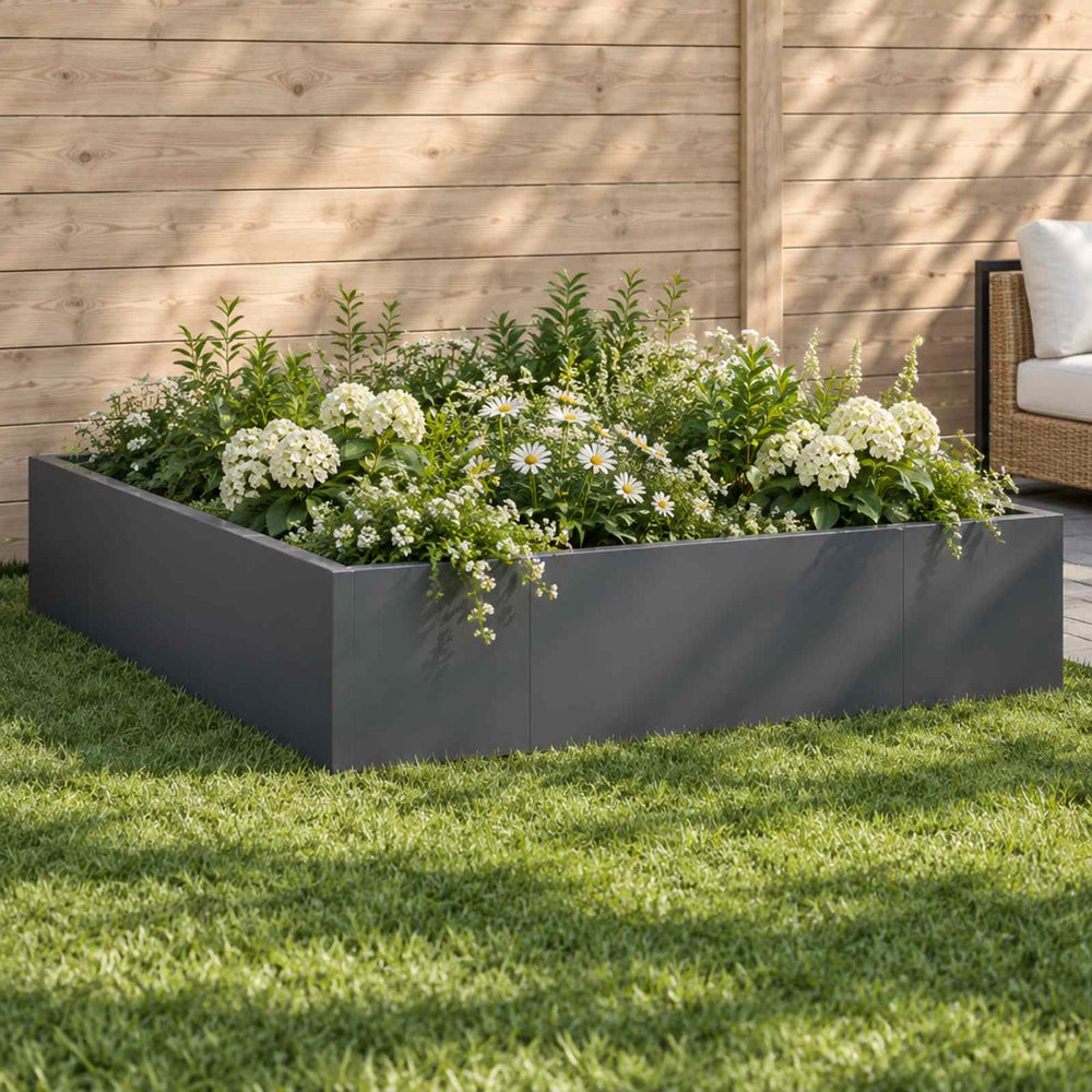 vidaXL Retaining Wall 8 pcs 300 x 100 x 50 cm Steel Anthracite