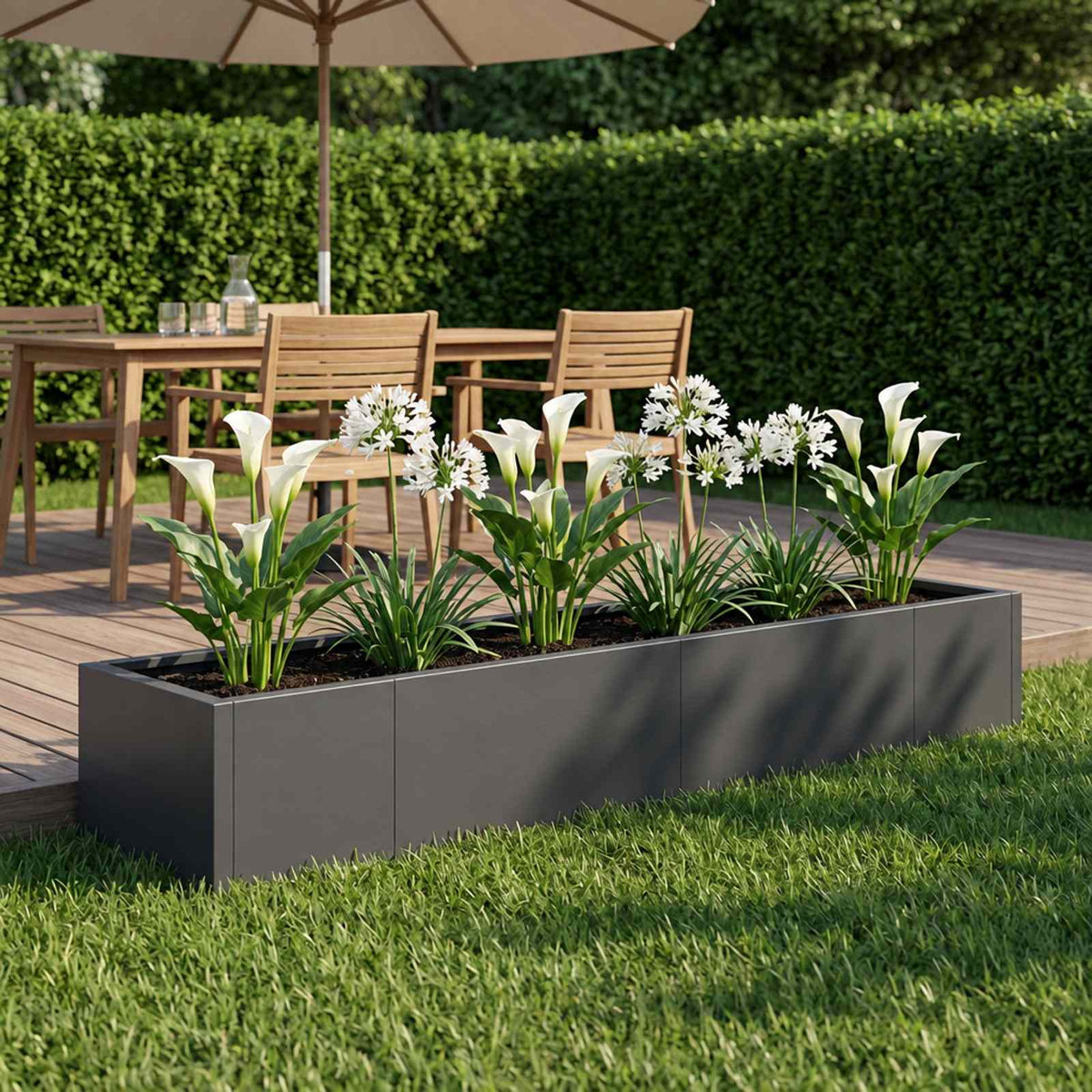 vidaXL Retaining Wall 8 pcs 300 x 100 x 50 cm Steel Anthracite 3