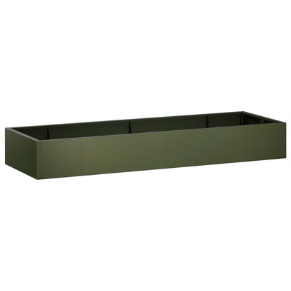 vidaXL Retaining Wall 8 pcs 300 x 100 x 40 cm Steel Olive Green 2