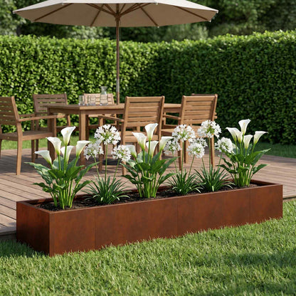 vidaXL Retaining Wall 8 pcs 300 x 100 x 40 cm Weathering Steel Rusty 3