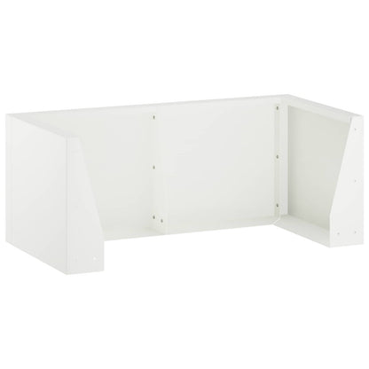 vidaXL Retaining Wall 8 pcs 300 x 100 x 50 cm Steel White 4