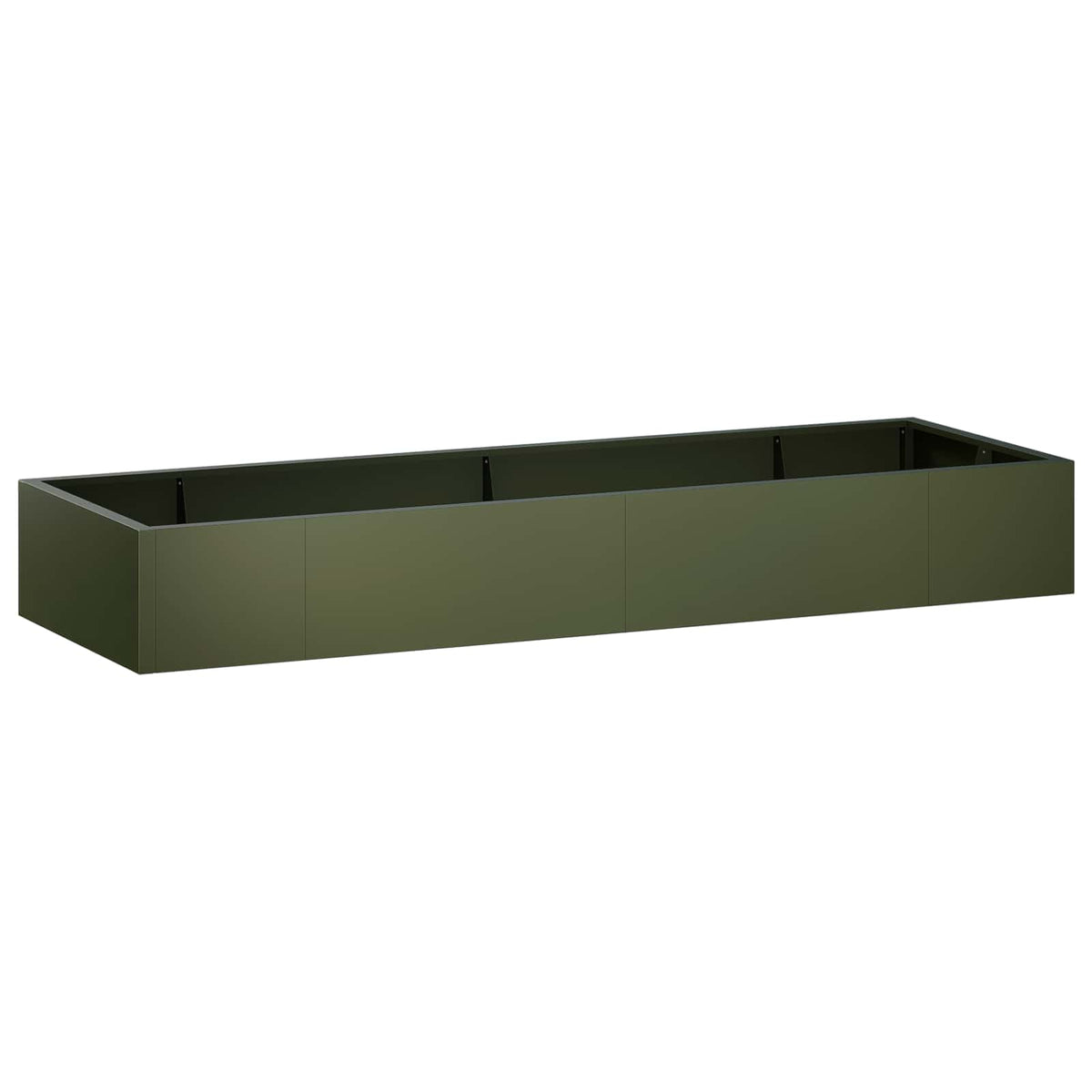 vidaXL Retaining Wall 8 pcs 300 x 100 x 50 cm Steel Olive Green 1