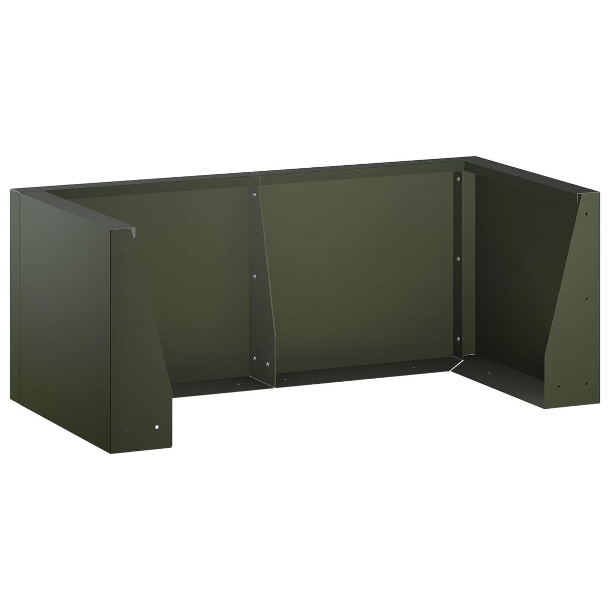 vidaXL Retaining Wall 8 pcs 300 x 100 x 50 cm Steel Olive Green 2