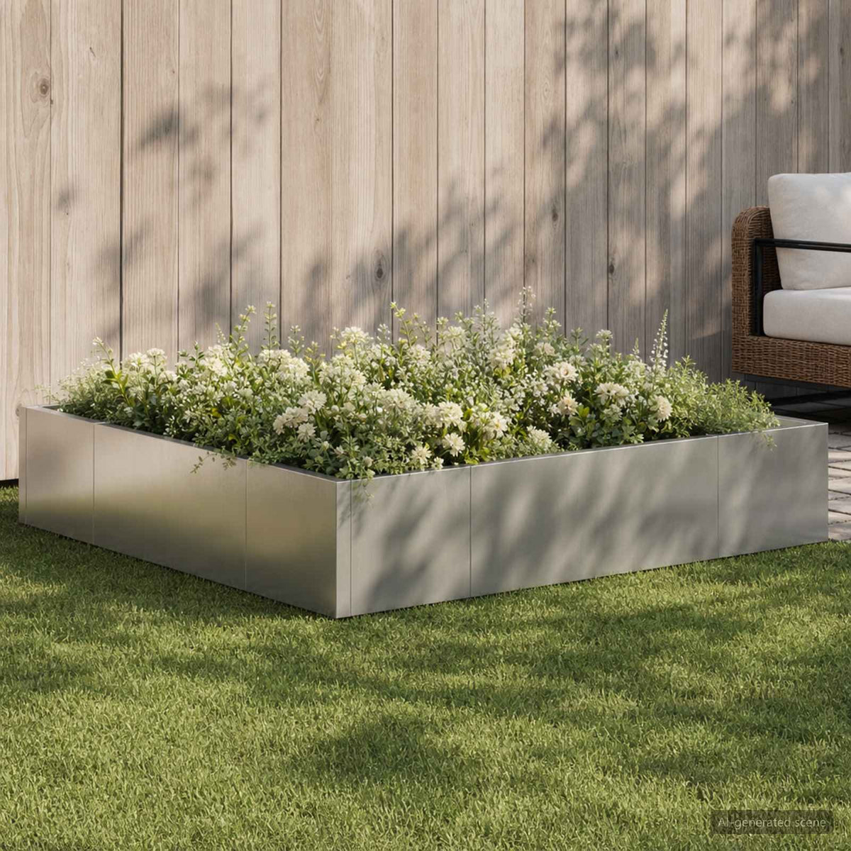 vidaXL Retaining Wall 8 pcs 300 x 100 x 50 cm Stainless Steel Silver 3