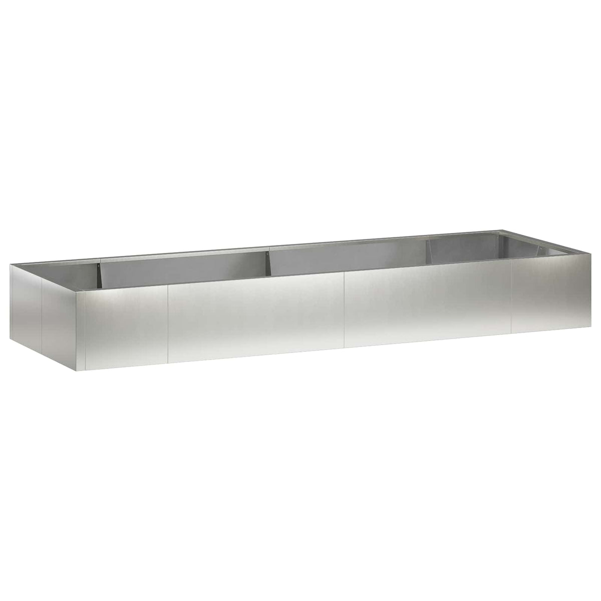 vidaXL Retaining Wall 8 pcs 300 x 100 x 50 cm Stainless Steel Silver 2