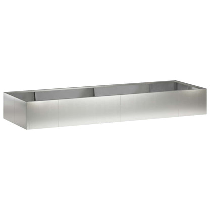 vidaXL Retaining Wall 8 pcs 300 x 100 x 50 cm Stainless Steel Silver 2