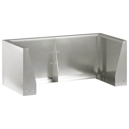 vidaXL Retaining Wall 8 pcs 300 x 100 x 50 cm Stainless Steel Silver 4