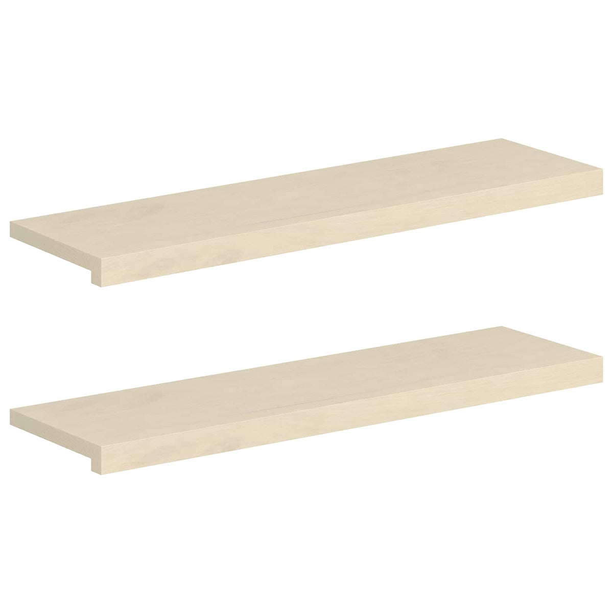 Stair Tread Solid Oak Wood Depth 30 cm 2 pcs White 90 cm