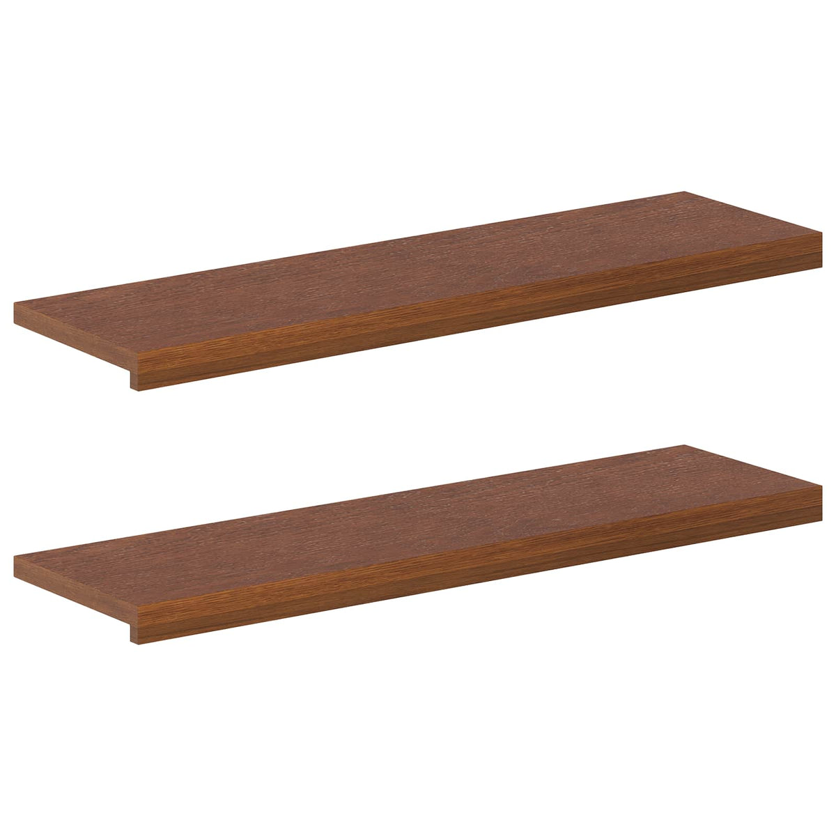 Stair Tread Solid Oak Wood Depth 30 cm 2 pcs Dark Brown 100 cm