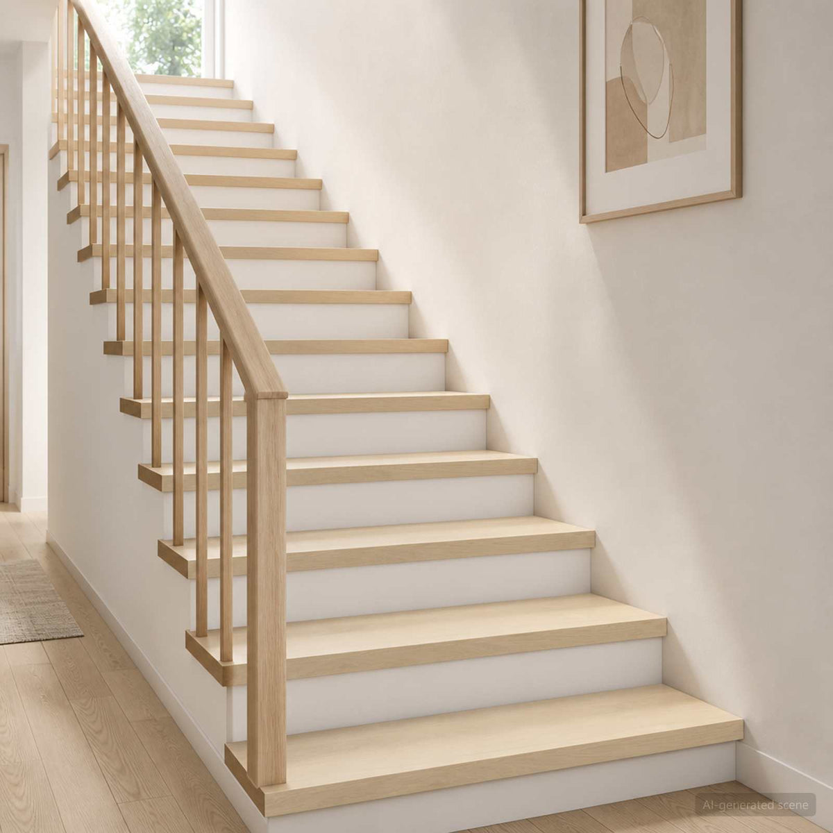 Stair Tread Solid Oak Wood Depth 30 cm 4 pcs White 70 cm