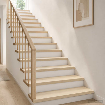 Stair Tread Solid Oak Wood Depth 30 cm 4 pcs White 70 cm