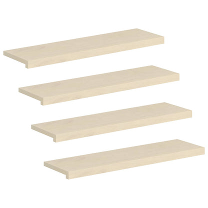 Stair Tread Solid Oak Wood Depth 30 cm 4 pcs White 90 cm