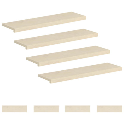 Stair Tread Solid Oak Wood Depth 30 cm 8 pcs White 90 cm