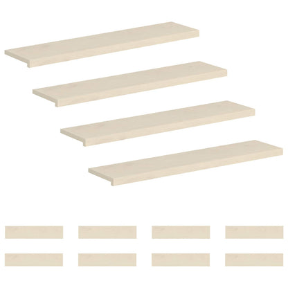 vidaXL Stair Tread 12 pcs 120 x 30 x 2 cm White Solid Oak Wood 2