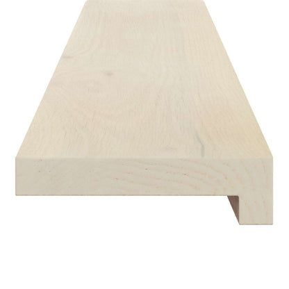 vidaXL Stair Tread 12 pcs 120 x 30 x 2 cm White Solid Oak Wood 4