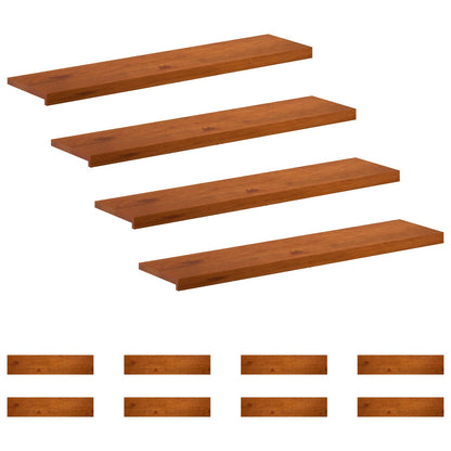 vidaXL Stair Tread 12 pcs 110 x 30 x 2 cm Brown Solid Oak Wood 2