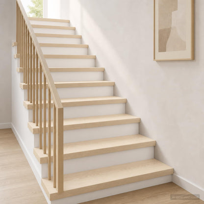 vidaXL Stair Tread 16 pcs 80 x 30 x 2 cm White Solid Oak Wood 1
