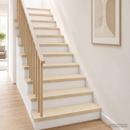 vidaXL Stair Tread 16 pcs 120 x 30 x 2 cm White Solid Oak Wood 1