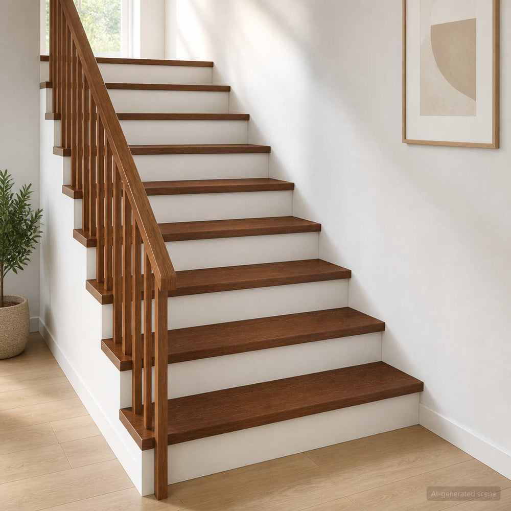 vidaXL Stair Tread 16 pcs 90 x 25 x 2 cm Dark Brown Solid Oak Wood