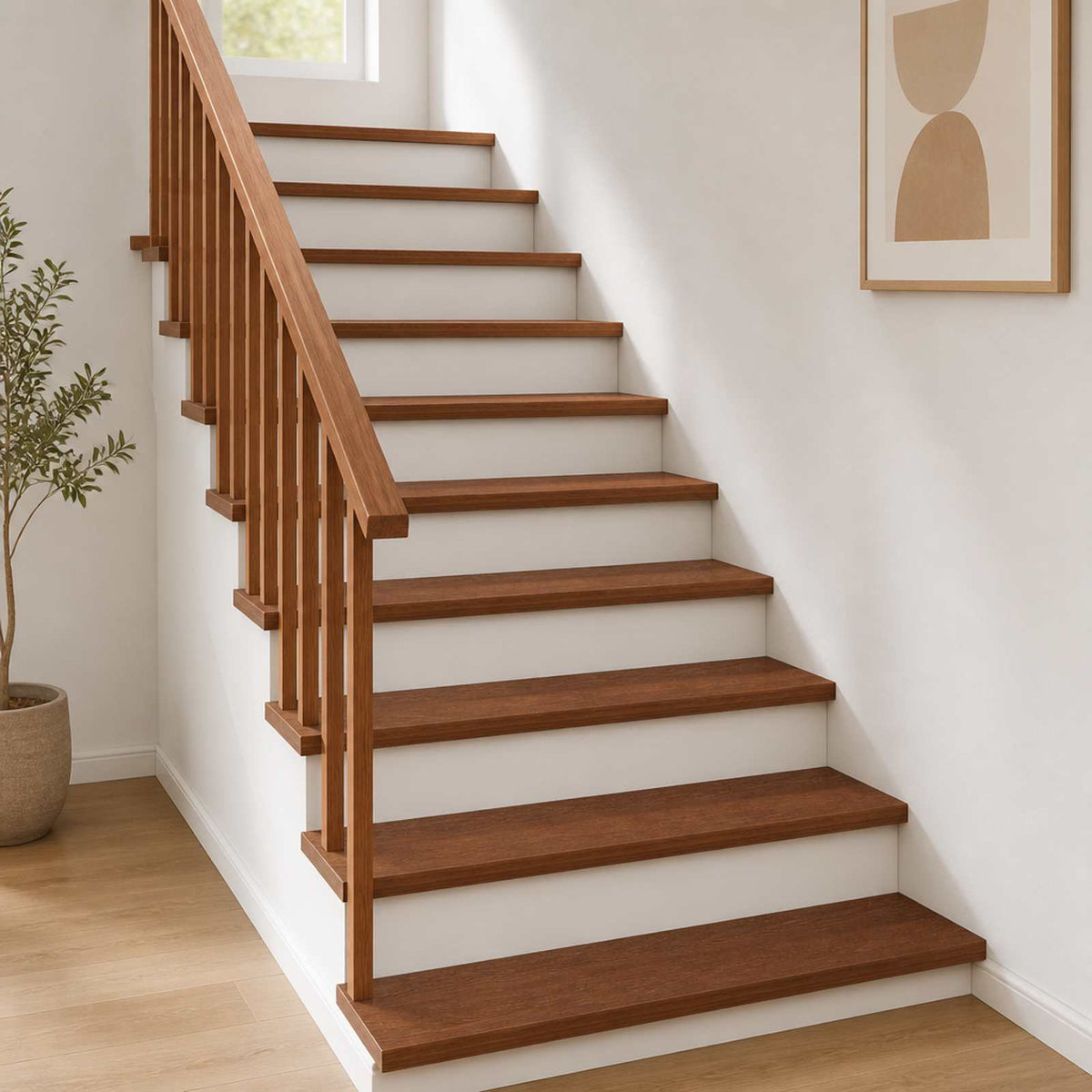 vidaXL Stair Tread 16 pcs 120 x 30 x 2 cm Dark Brown Solid Oak Wood 1