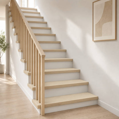 vidaXL Stair Tread 20 pcs 110 x 30 x 2 cm White Solid Oak Wood 1