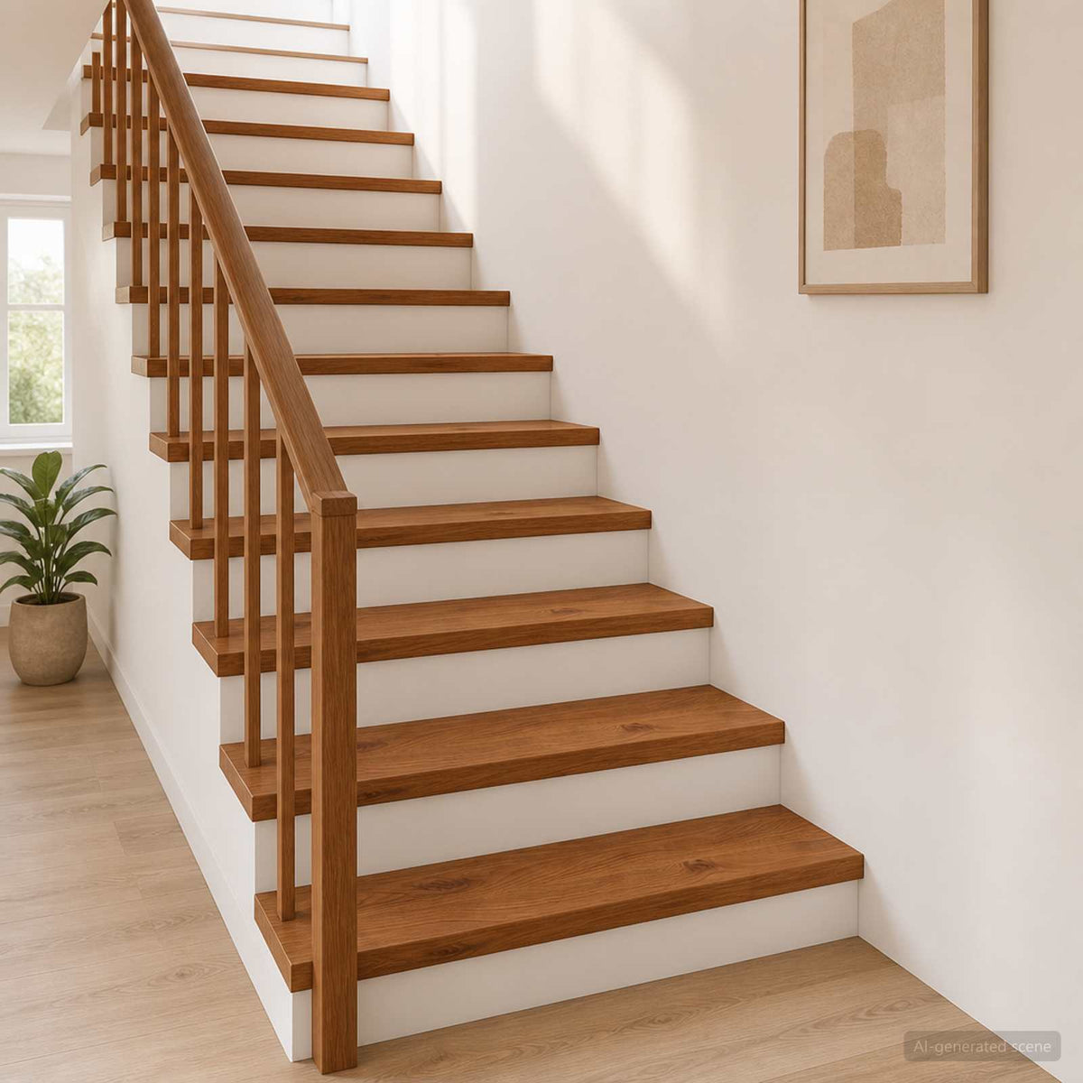vidaXL Stair Tread 20 pcs 70 x 30 x 2 cm Brown Solid Oak Wood 1