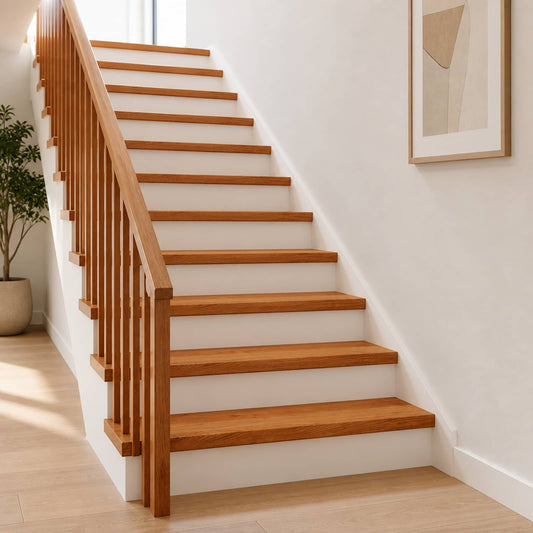 vidaXL Stair Tread 20 pcs 120 x 30 x 2 cm Brown Solid Oak Wood 1