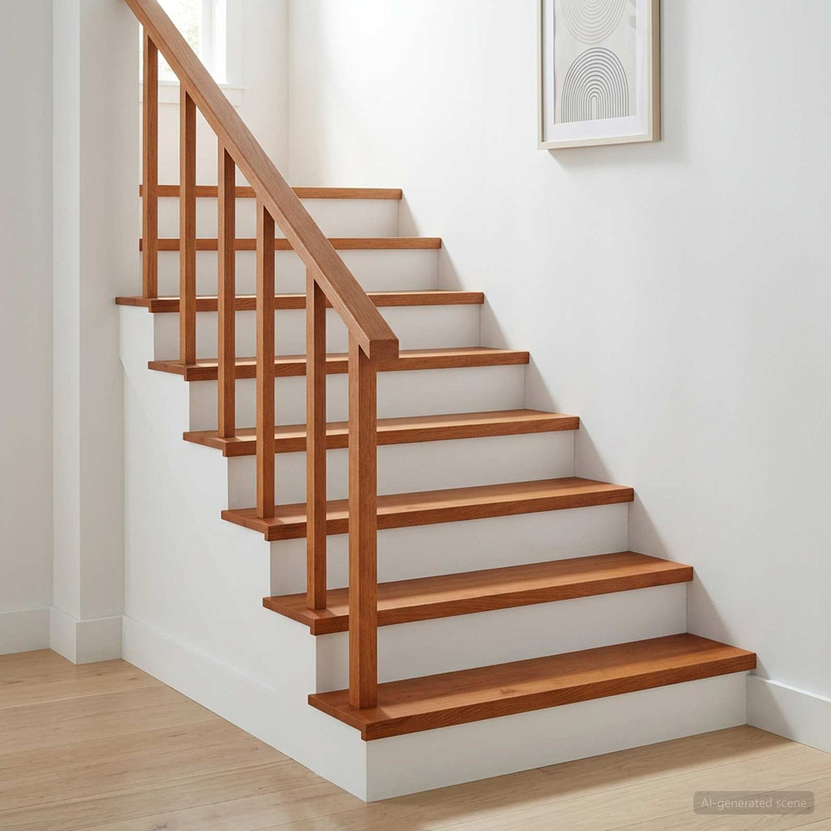vidaXL Stair Tread 20 pcs 110 x 25 x 2 cm Brown Solid Oak Wood 1