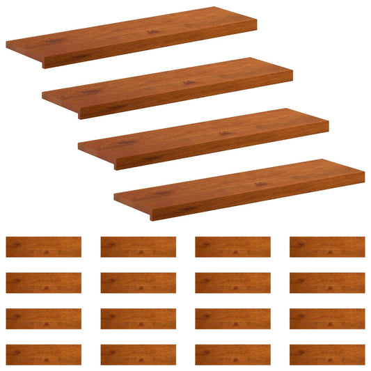 vidaXL Stair Tread 20 pcs 100 x 30 x 2 cm Brown Solid Oak Wood 2