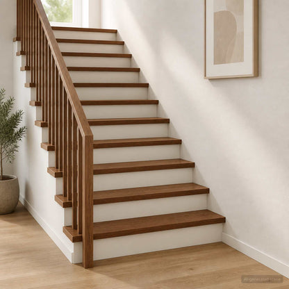 vidaXL Stair Tread 20 pcs 90 x 30 x 2 cm Dark Brown Solid Oak Wood 1