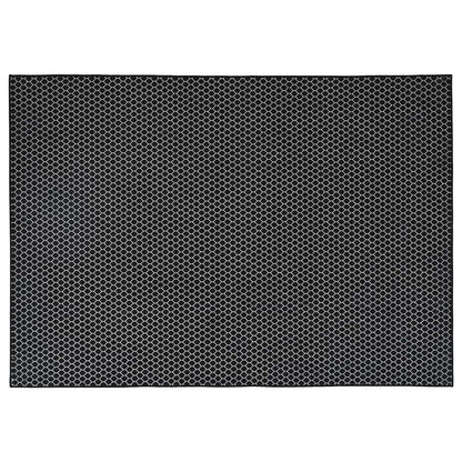 Rug ORIZ 300 x 400 cm 100% Polyester Black mesh pattern