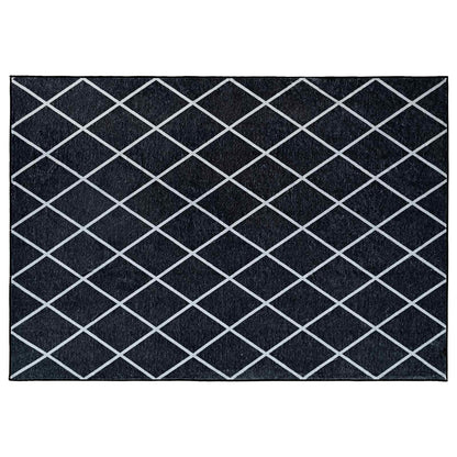 Rug ORIZ 100% Polyester Width 160 cm Black diamond pattern