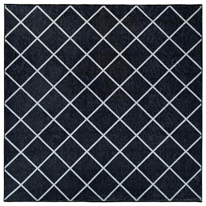 Rug ORIZ 100% Polyester Width 240 cm Black diamond pattern 240 cm