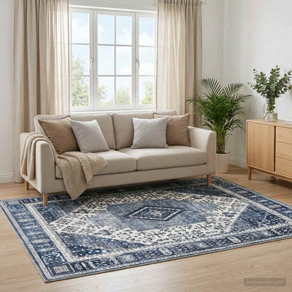 Rug ORIZ Polyester Dark blue