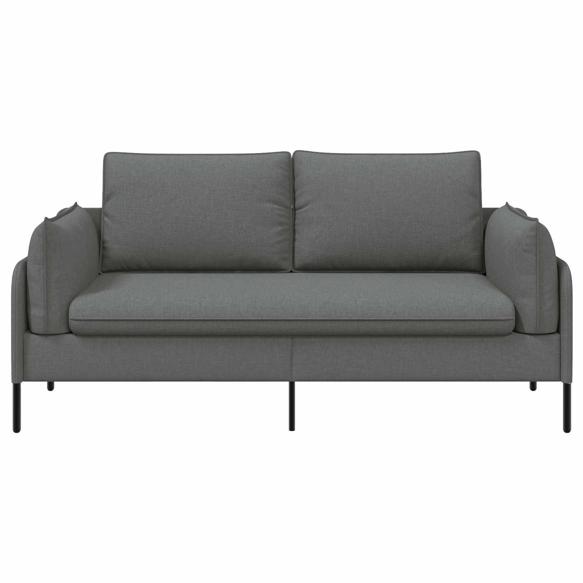 Sofa 188 x 81 x 89 cm Fabric 2-Seater Dark grey