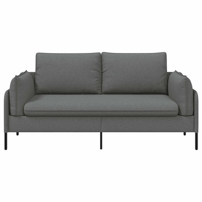 Sofa 188 x 81 x 89 cm Fabric 2-Seater Dark grey