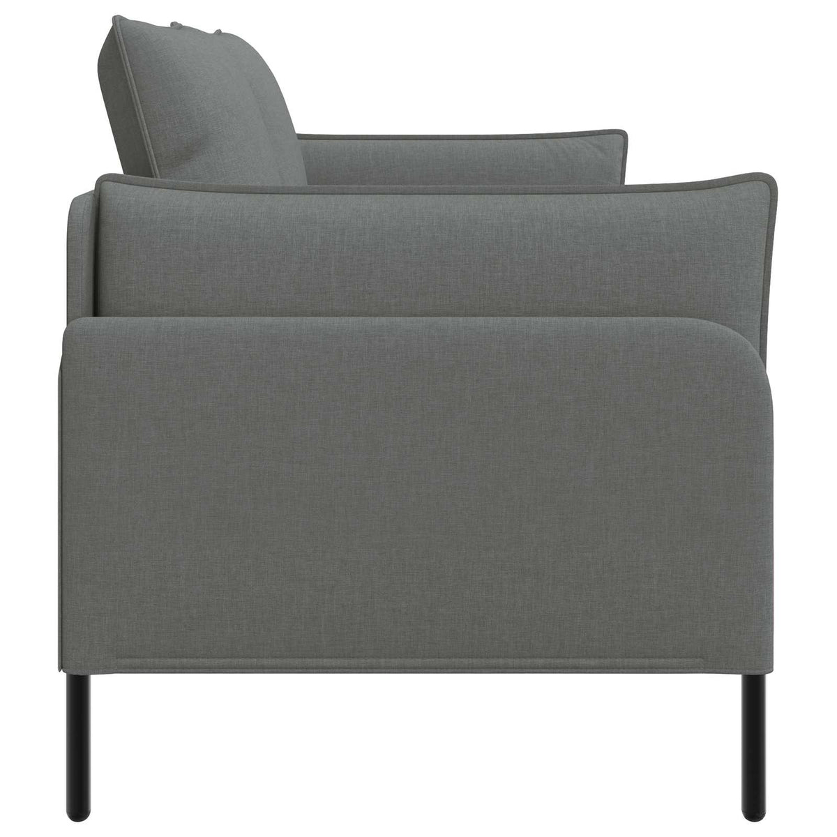 Sofa 188 x 81 x 89 cm Fabric 2-Seater Dark grey