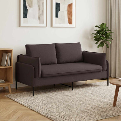 Sofa 188 x 81 x 89 cm Fabric 2-Seater Dark brown