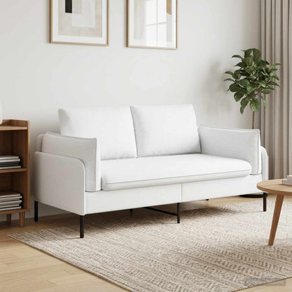 Sofa 188 x 81 x 89 cm Fabric 2-Seater White