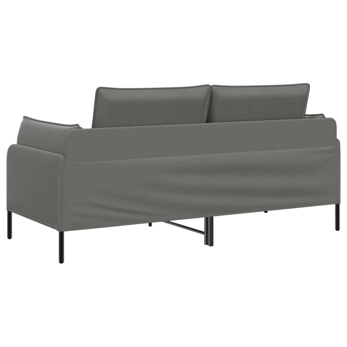 2-Seater Sofa 2-Seater 188 x 81 x 89 cm Velvet 145 cm Dark grey